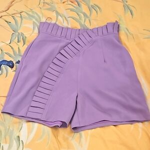 Mulla high waisted lavender ruffle shorts nwt